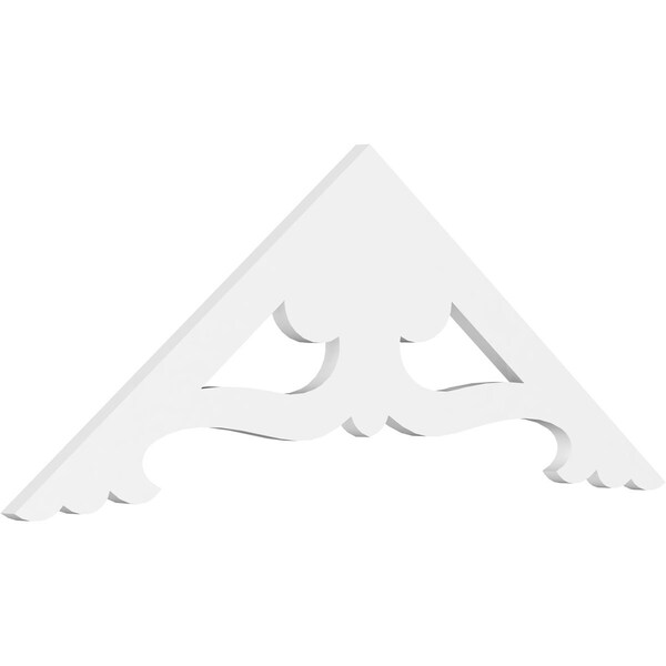 Ekena Millwork Pitch Cornelia Architectural Grade PVC Gable Pediment, 48"W x 18"H x 1"P (9/12) GPP048X018X100CRN - main